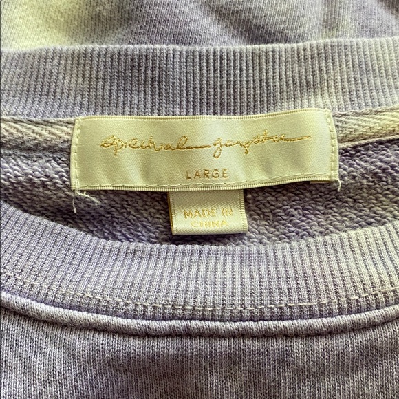 Spiritual Gangster Peace Mazzy Crop Sweatshirt Tie Dye Cool Violet Crystal Dye - Picture 3 of 5